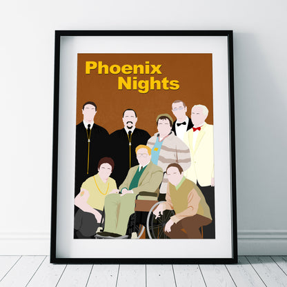 PHEONIX NIGHTS Comedy Characters Minimalist Print