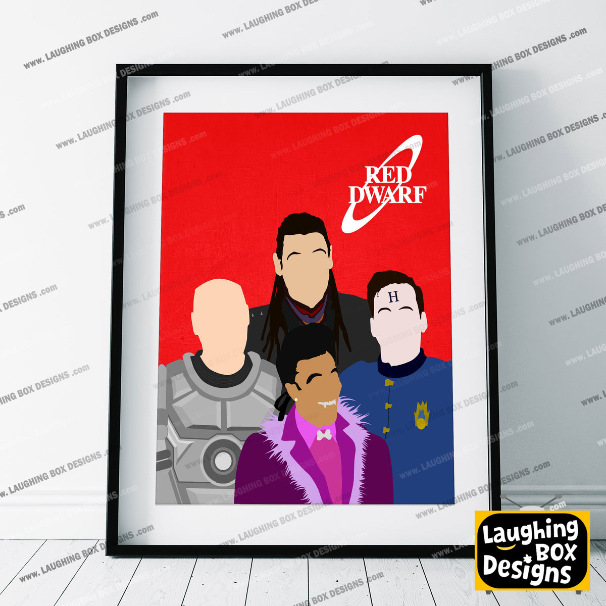 RED DWARF Comedy Characters Minimalist Print