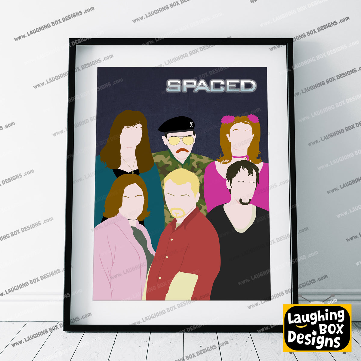 SPACED Comedy Characters Minimalist Print
