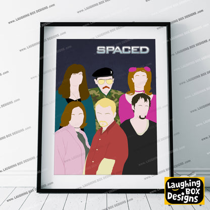 SPACED Comedy Characters Minimalist Print