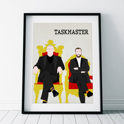 TASKMASTER Comedy Characters Minimalist Print
