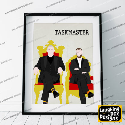 TASKMASTER Comedy Characters Minimalist Print