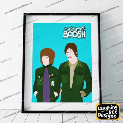 THE MIGHTY BOOSH Comedy Characters Minimalist Print
