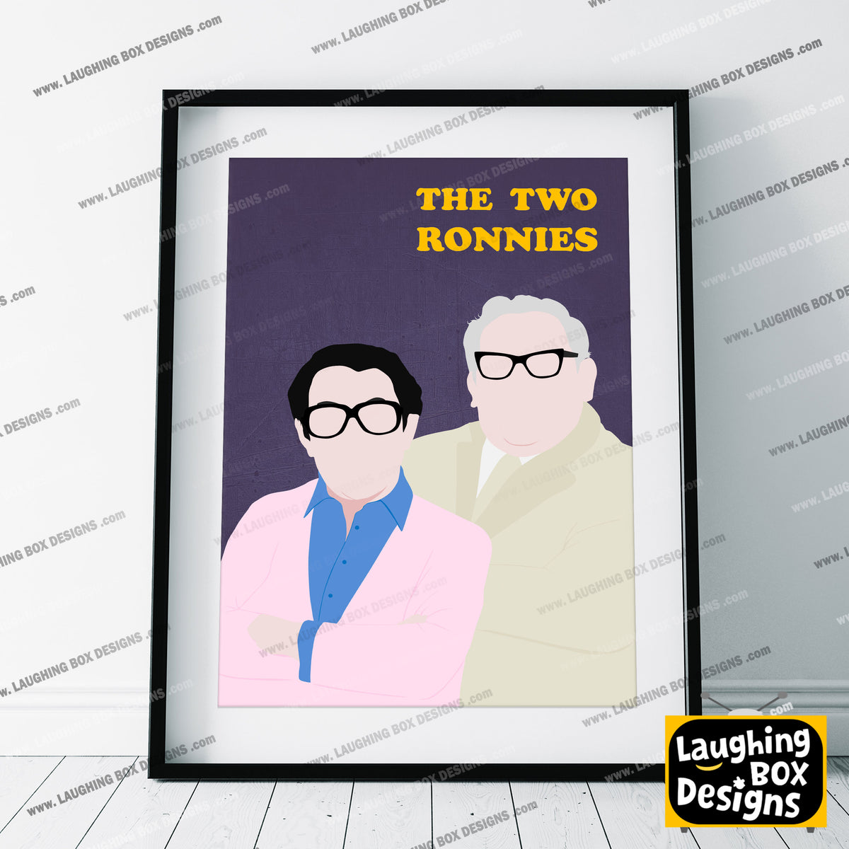 THE TWO RONNIES Comedy Characters Minimalist Print