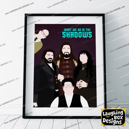 WHAT WE DO IN THE SHADOWS Comedy Characters Minimalist Print