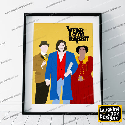 YEAR OF THE RABBIT Comedy Characters Minimalist Print