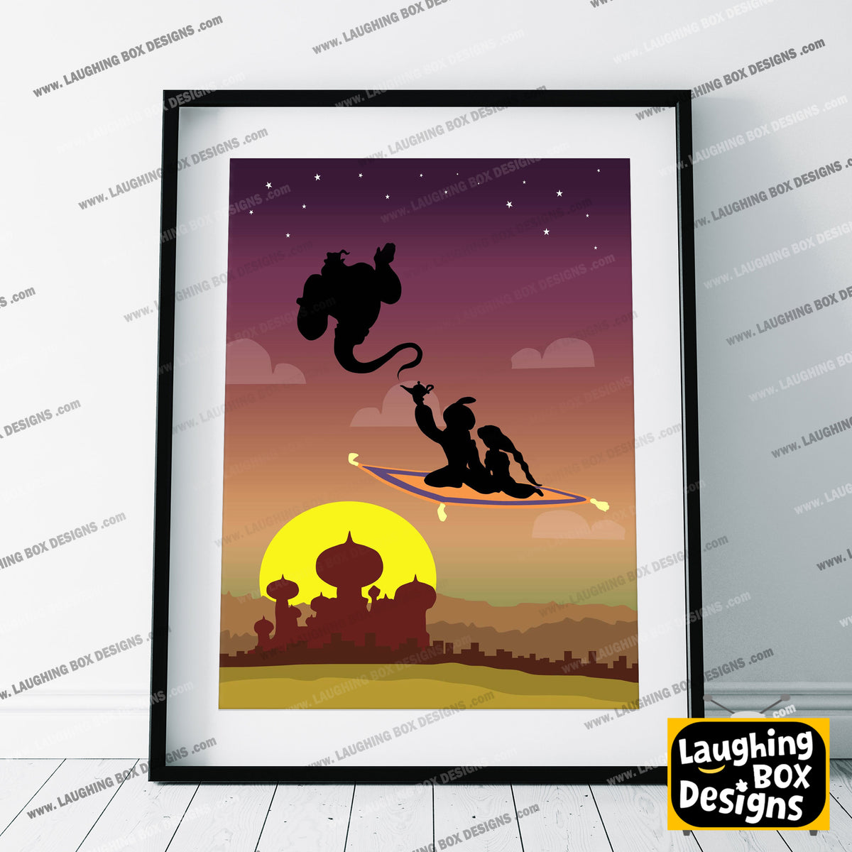 DISNEY'S ALADDIN Character inspired Silhouette Print