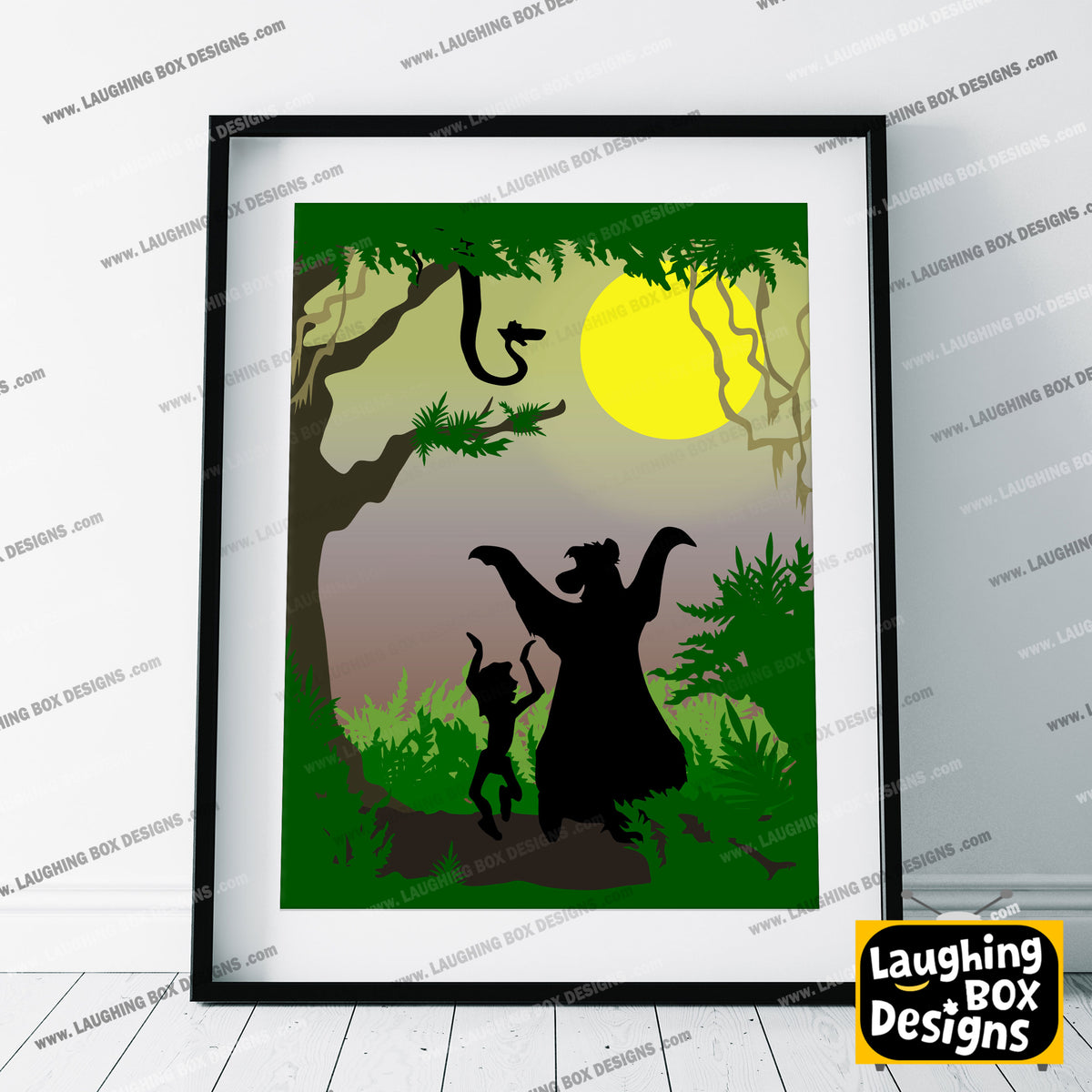 DISNEY'S THE JUNGLE BOOK Character inspired Silhouette Print