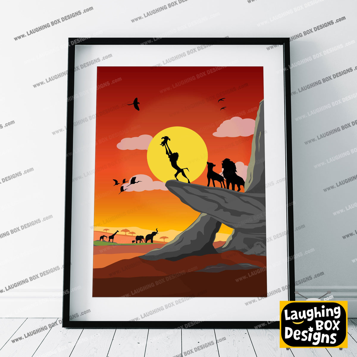 DISNEY'S THE LION KING Character inspired Silhouette Print