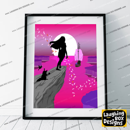 DISNEY'S POCAHONTAS Character inspired Silhouette Print