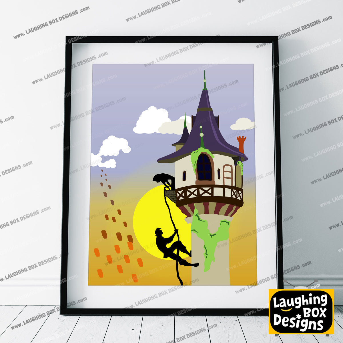 DISNEY'S TANGLED Character inspired Silhouette Print