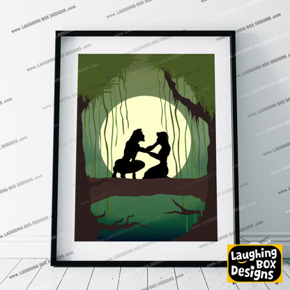 DISNEY'S TARZAN Character inspired Silhouette Print