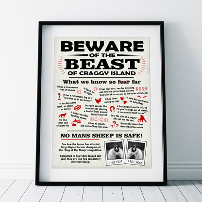 Beware The Beast Of Craggy Island, Father Ted Print