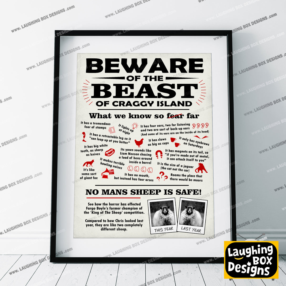 Beware The Beast Of Craggy Island, Father Ted Print