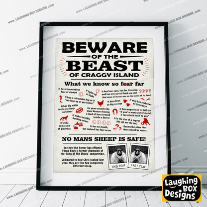 Beware The Beast Of Craggy Island, Father Ted Print