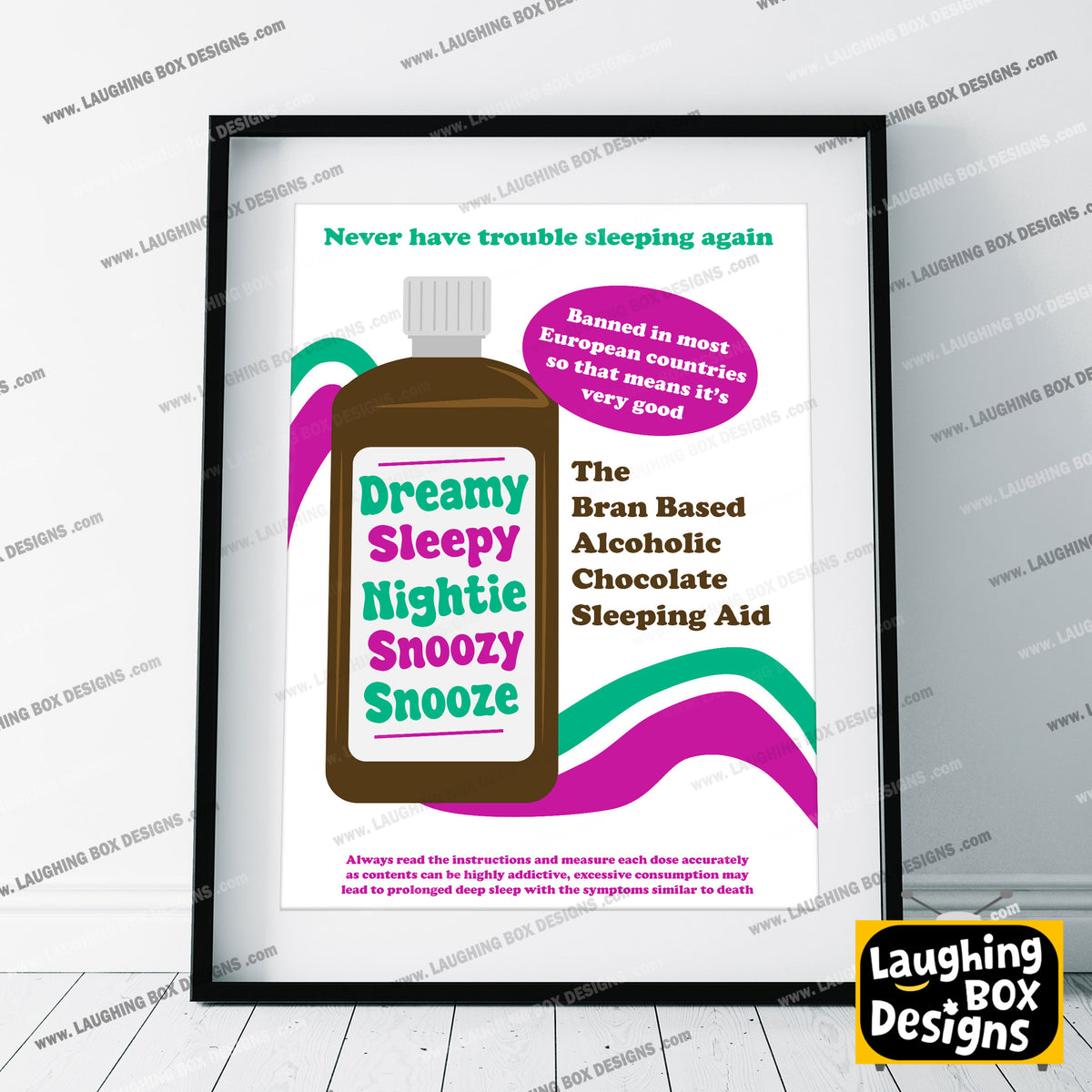 Dreamy Sleepy Nightie Snoozy Snooze Advert, Father Ted Print