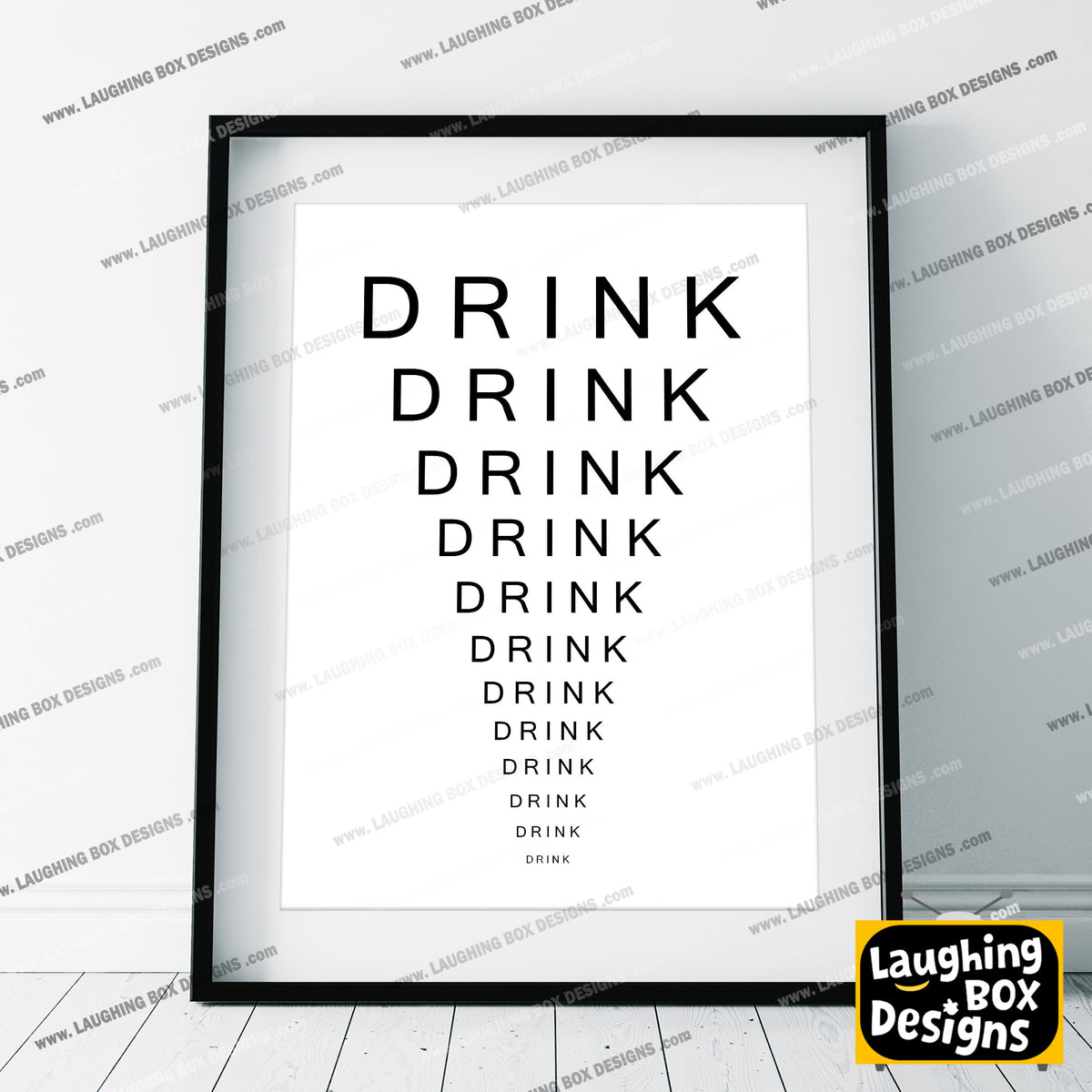 Drink Eye Chart / Father Jack Opticians, Father Ted Print