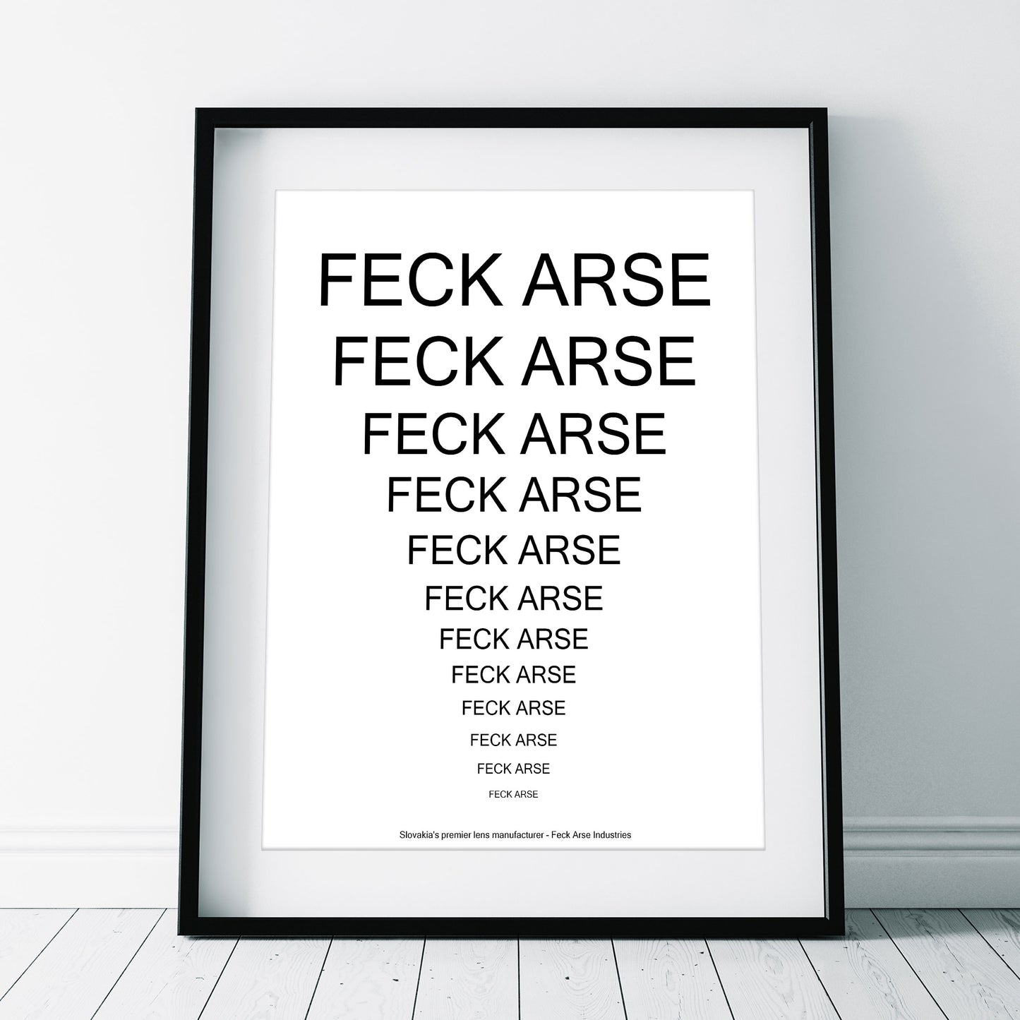 Feck Arse Chart / Father Jack Opticians, Father Ted Print