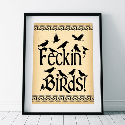 Feckin' Birds / Father Jack Quote, Father Ted Print