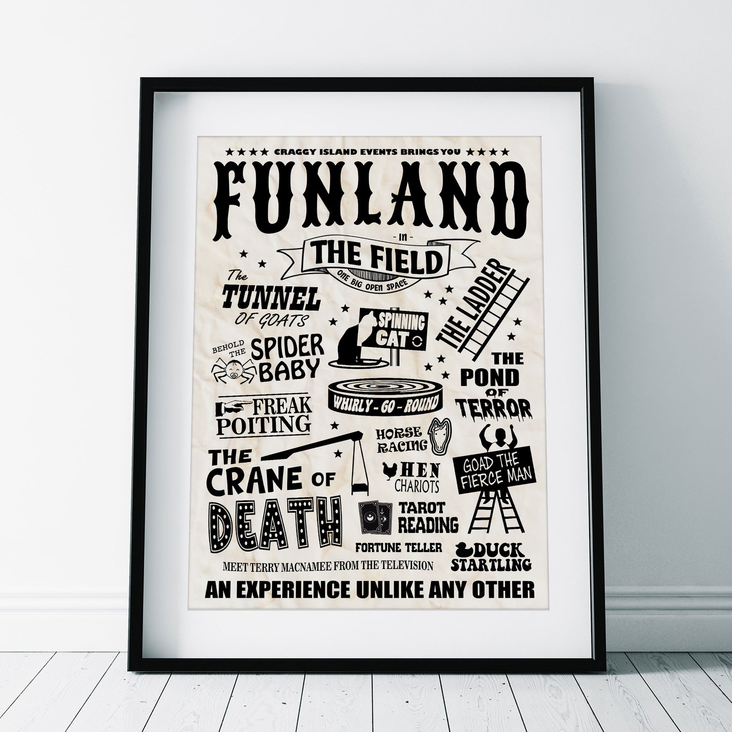 Funland poster / Craggy Island Fair, Father Ted Print