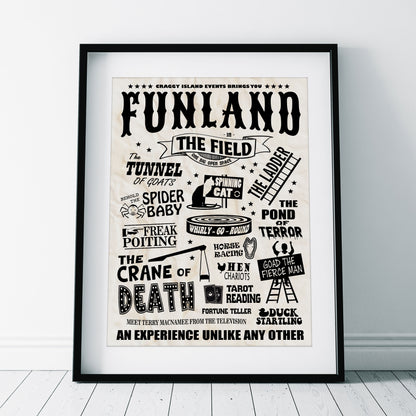 Funland poster / Craggy Island Fair, Father Ted Print
