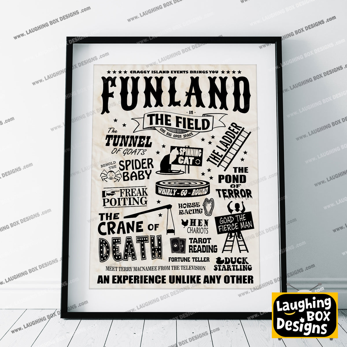 Funland poster / Craggy Island Fair, Father Ted Print