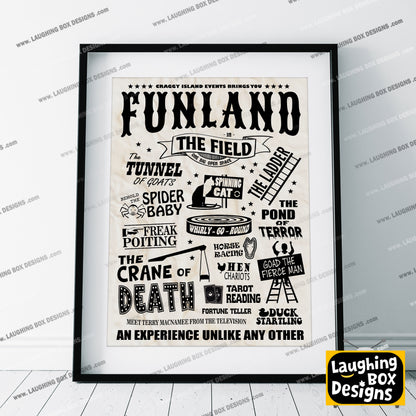 Funland poster / Craggy Island Fair, Father Ted Print