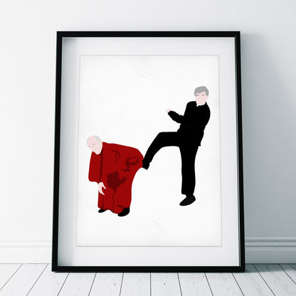 Kicking Bishop BrennanUp The Arse! Father Ted Print