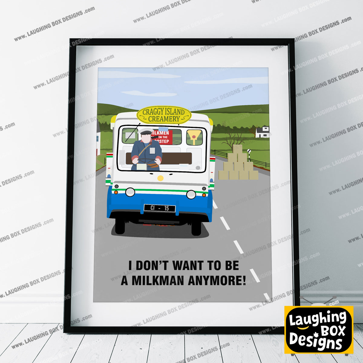 I Don't Want To Be A Milkman Any More / Milk Float Full Scene, Father Ted Print