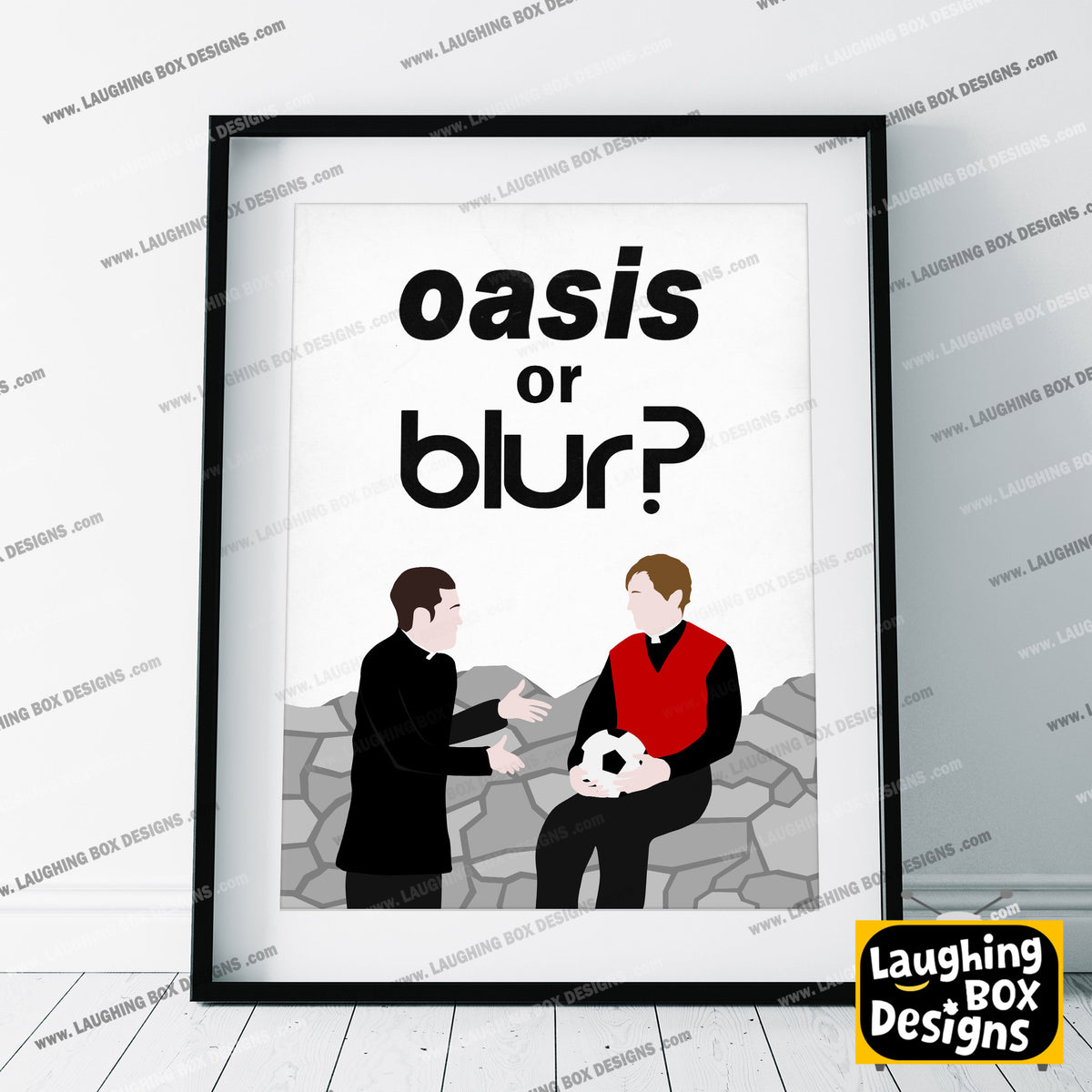 Oasis or Blur? Father Damo / Father Dougal, Father Ted Print