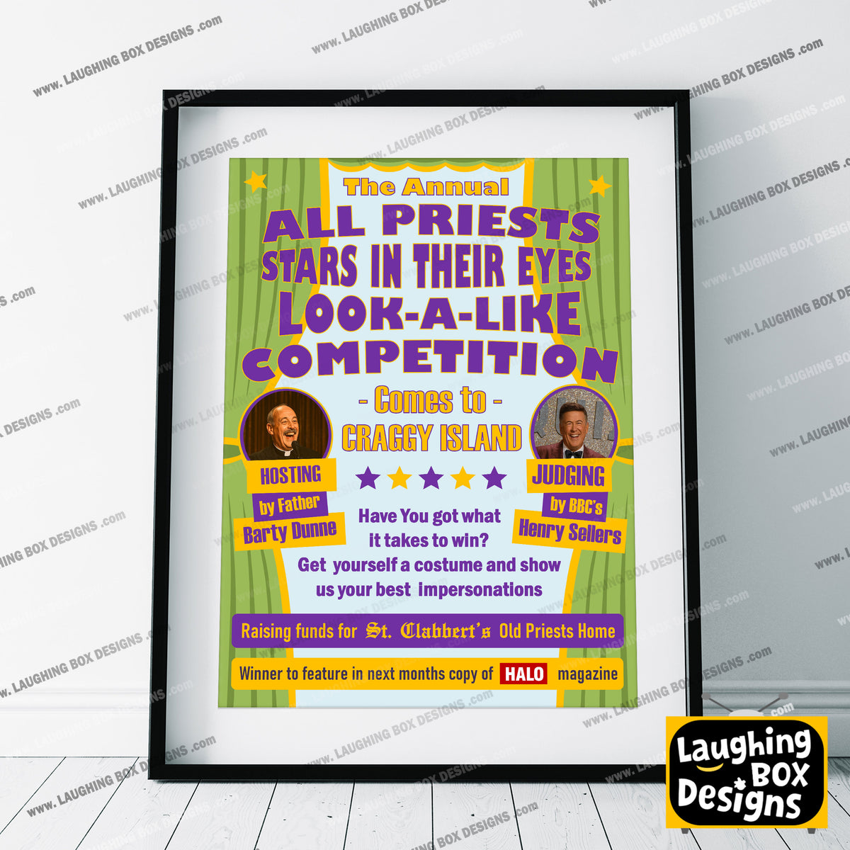 All Priests Starts In Their Eyes Look-A-Like Competition, Father Ted Print