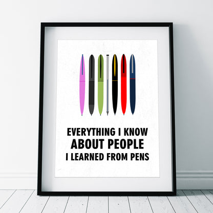 EVERYTHING I KNOW ABOUT PEOPLE I LEARNED FROM PENS, Pauline Campbell-Jones Character Quote, The League of Gentlemen Print