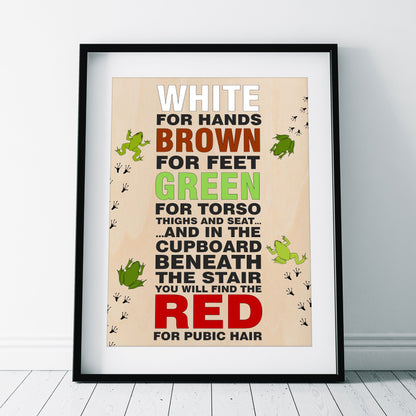 THE DENTONS Towel Rhyme, The League of Gentlemen Print