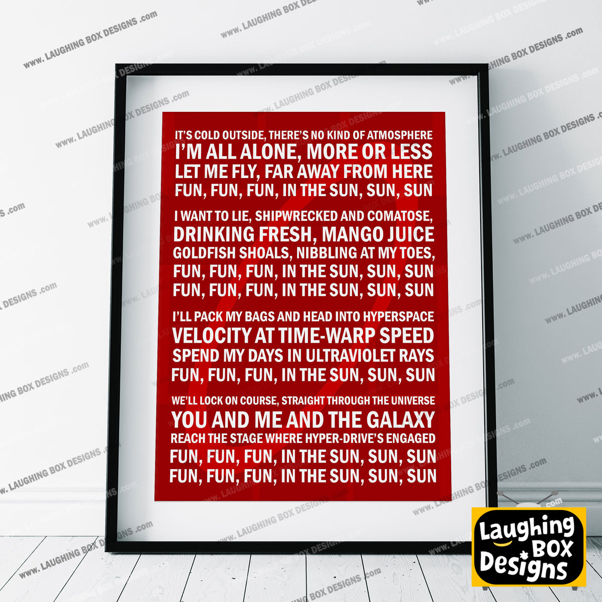 RED DWARF THEME TUNE / Song Lyrics, Red Dwarf Print