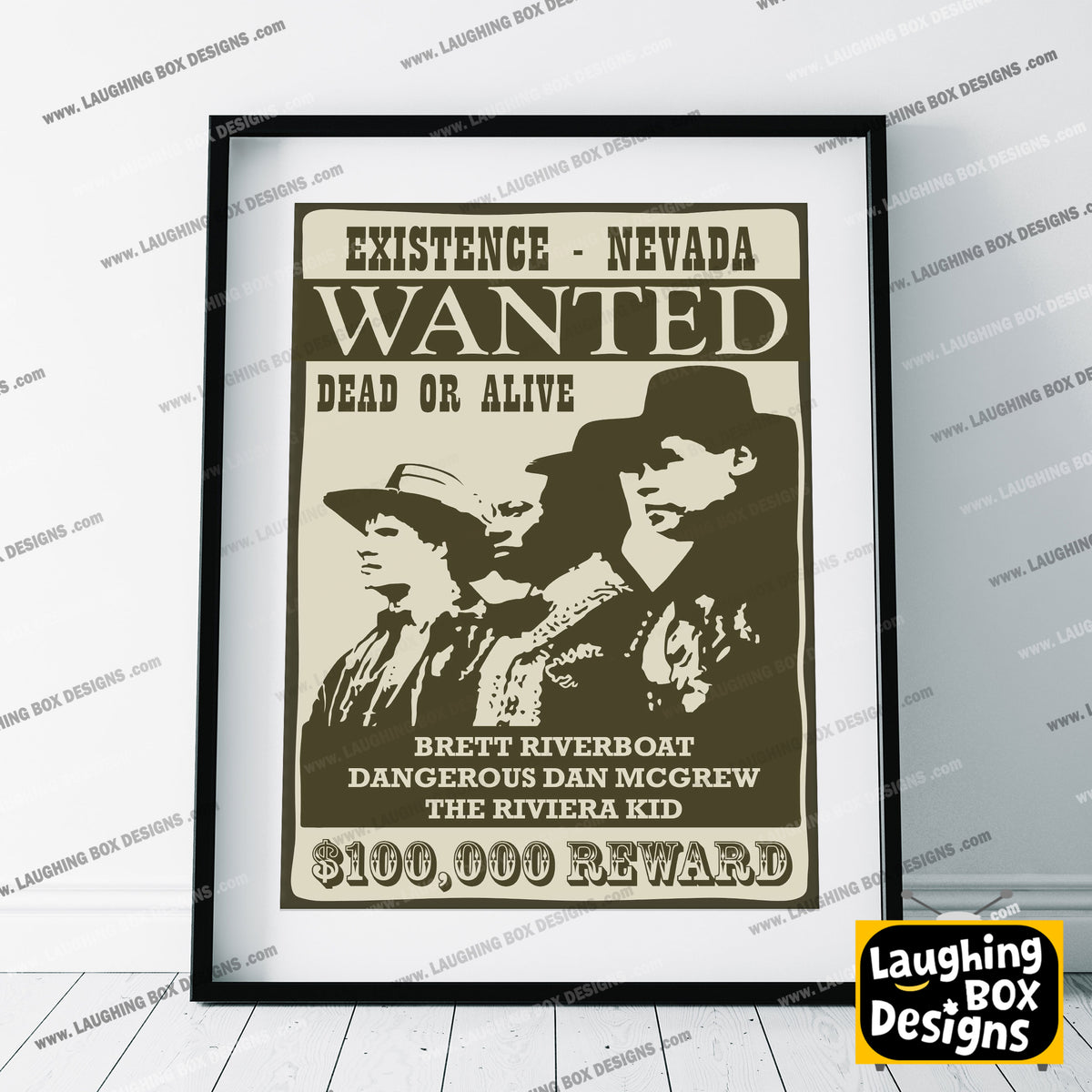 WANTED POSTER, Gunmen of the Apocalypse, Existnce Nevada, Red Dwarf Print