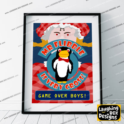 MR FLIBBLE IS VERY CROSS! Quarantined Rimmer, Red Dwarf Print