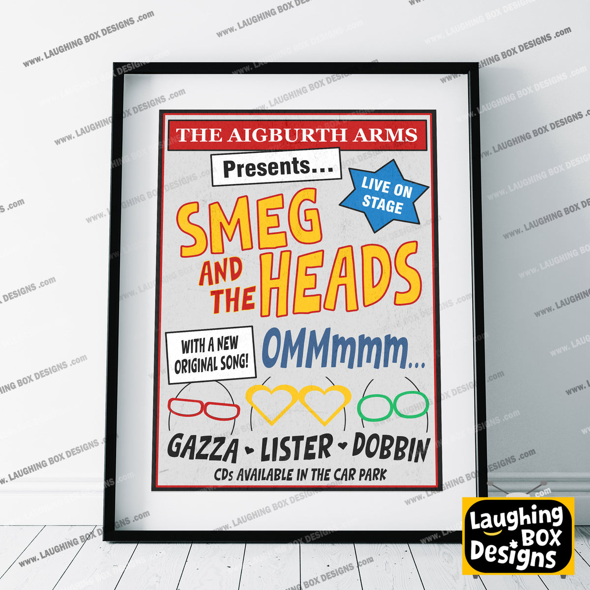 SMEG AND THE HEADS Band Poster, The Ommmm song, The Aigburth Arms, Red Dwarf Print