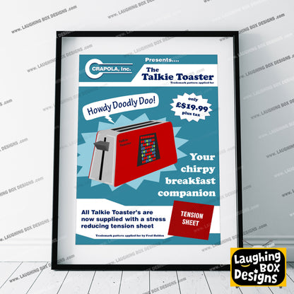 TALKIE TOASTER and TENSION SHEET ADVERT, Red Dwarf Print