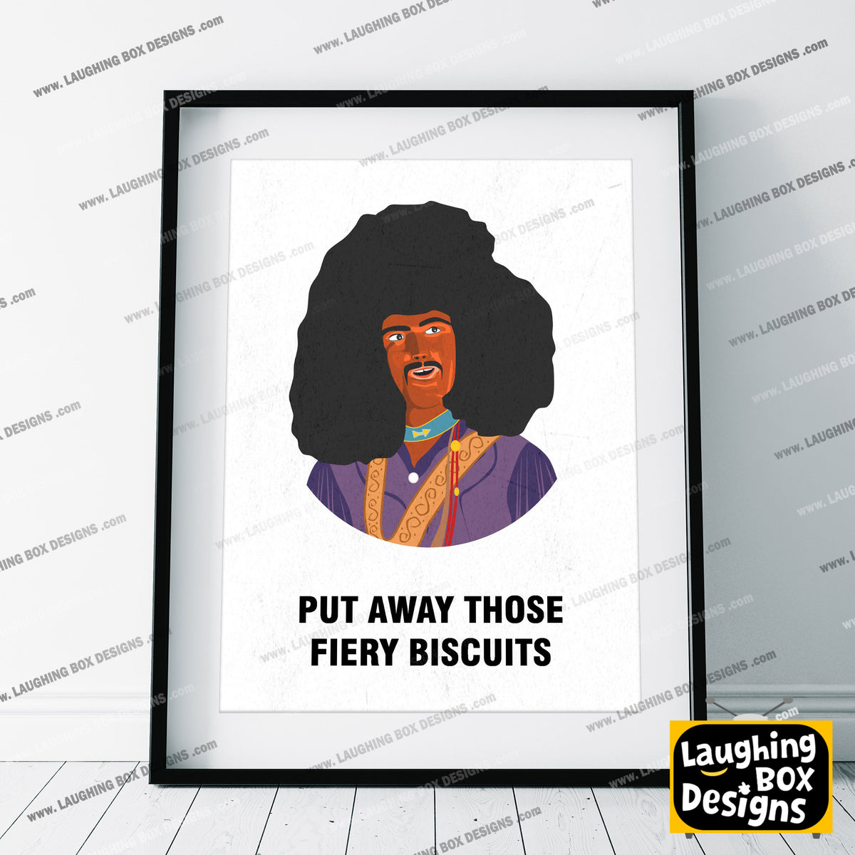 RUDI VAN DeSARZIO, Put Away Those Fiery Biscuits, Character Quotes, The Mighty Boosh Print