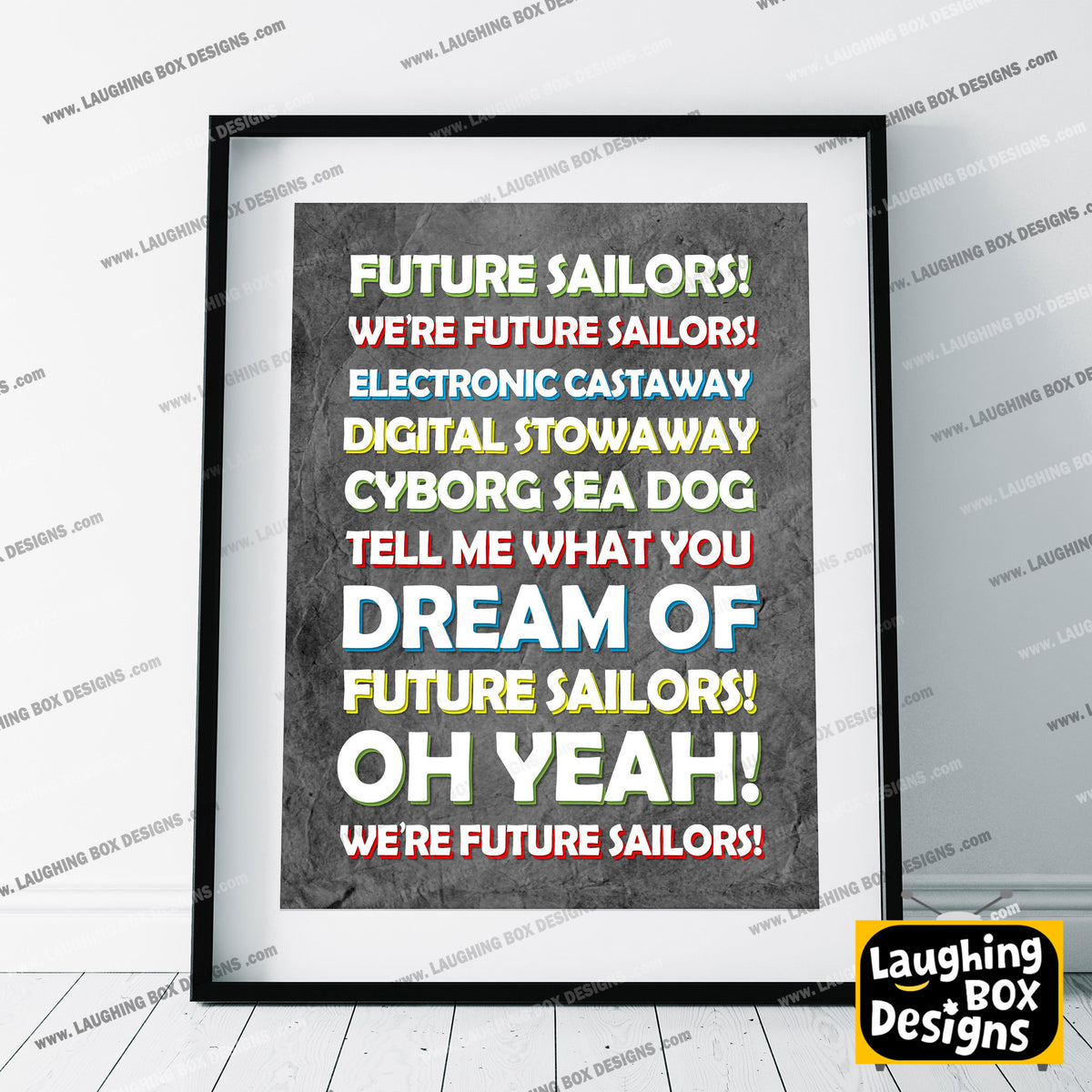 FUTURE SAILORS Lyrics, The Mighty Boosh Print (2 styles available)