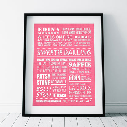 ABSOLUTELY FABULOUS Typography Print (available in 8 colours)