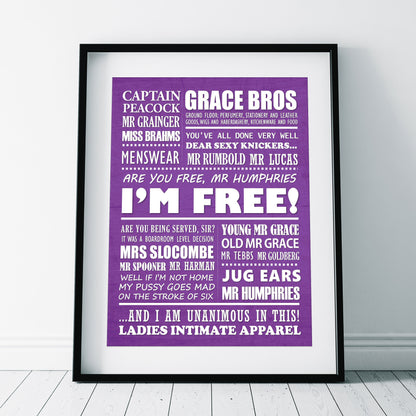 ARE YOU BEING SERVED Typography Print (available in 8 colours)