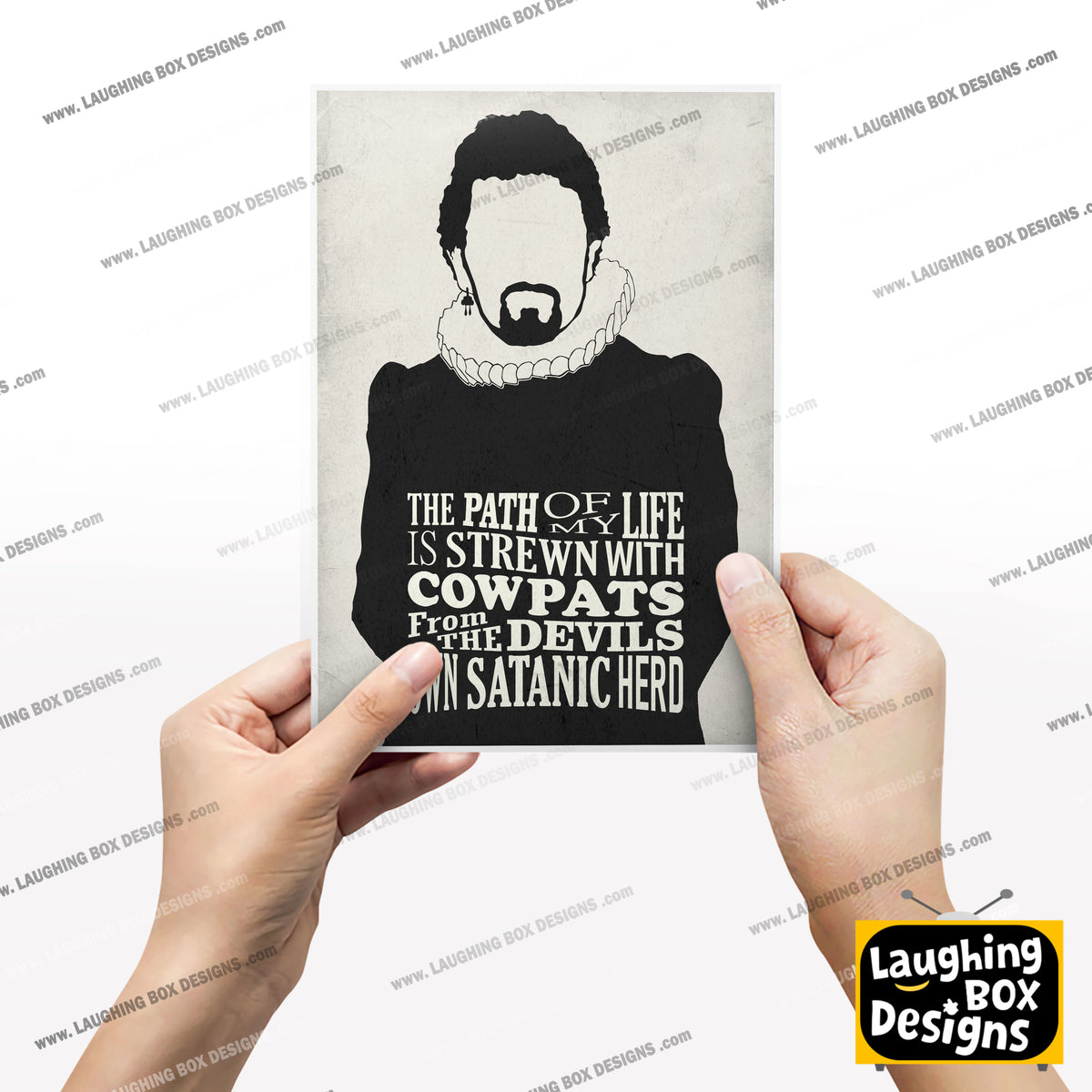COWPATS FROM THE DEVILS HERD, Lord Blackadder Quote, Blackadder Print (White)