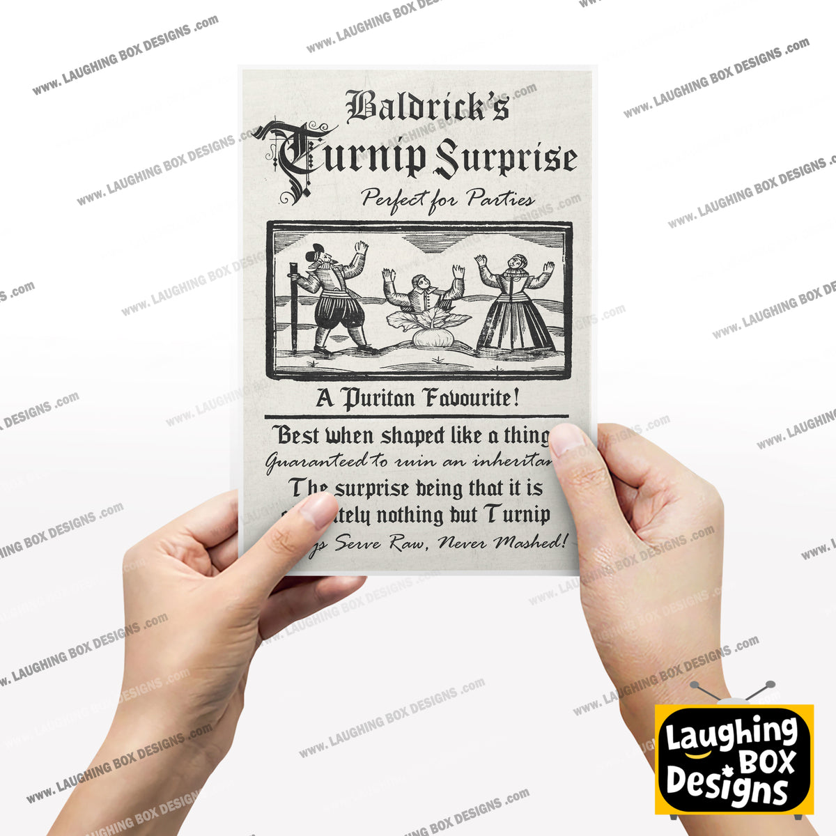 BALDRICK'S TURNIP SURPRISE, A Puritan Favourite Advert, Blackadder Print
