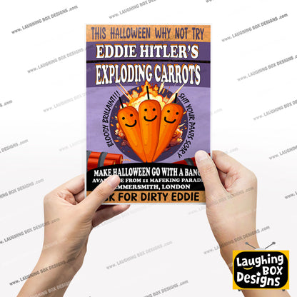 DIRTY EDDIE'S EXPLODING HALLOWEEN CARROTS,  Bottom Print
