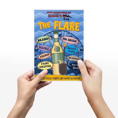 THE FLARE / EXPLODING COCKTAIL Eddie's Bar Cocktail Poster, Bottom Print