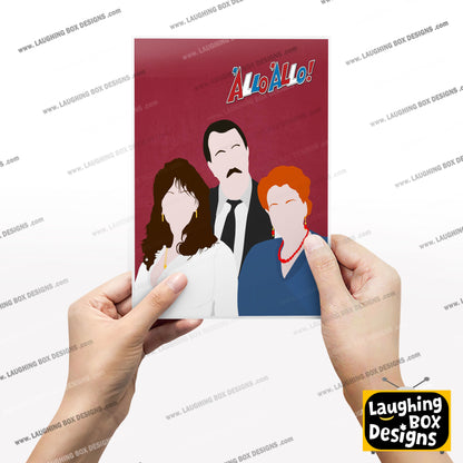 ALLO ALLO Comedy Characters Minimalist Print