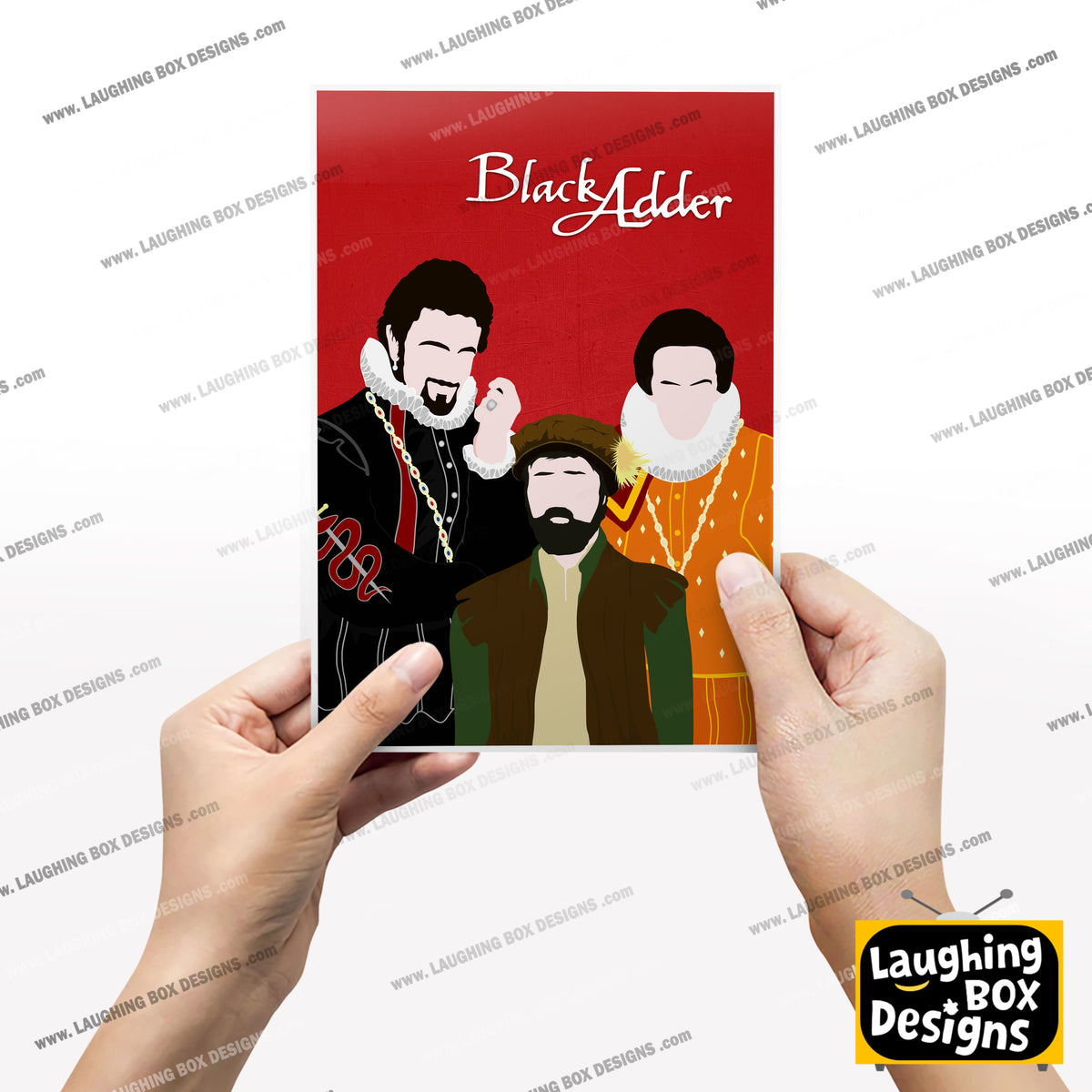BLACKADDER Comedy Characters Minimalist Print