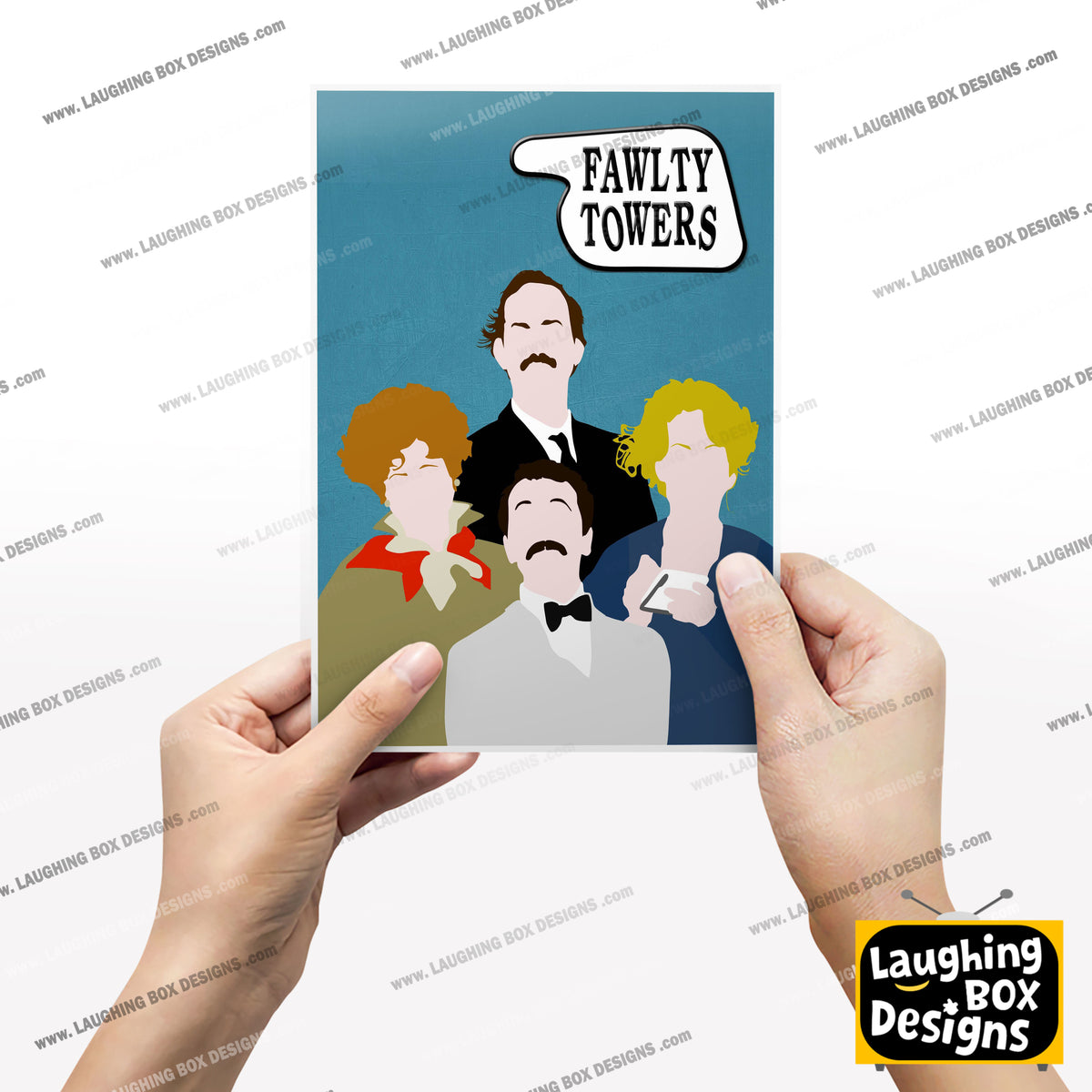 FAWLTY TOWERS Comedy Characters Minimalist Print