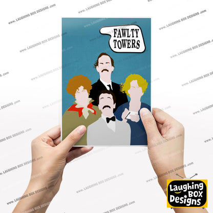 FAWLTY TOWERS Comedy Characters Minimalist Print